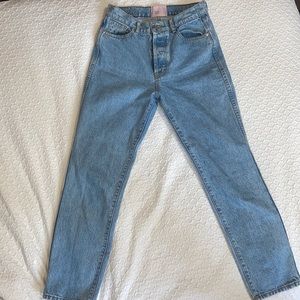 Revive denim high waisted straight jeans